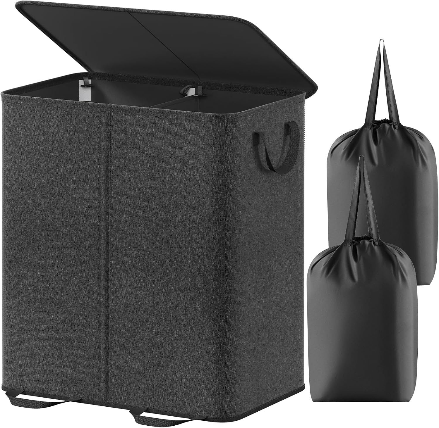 Lifewit Double Laundry Hamper with Lid for Easy Organization