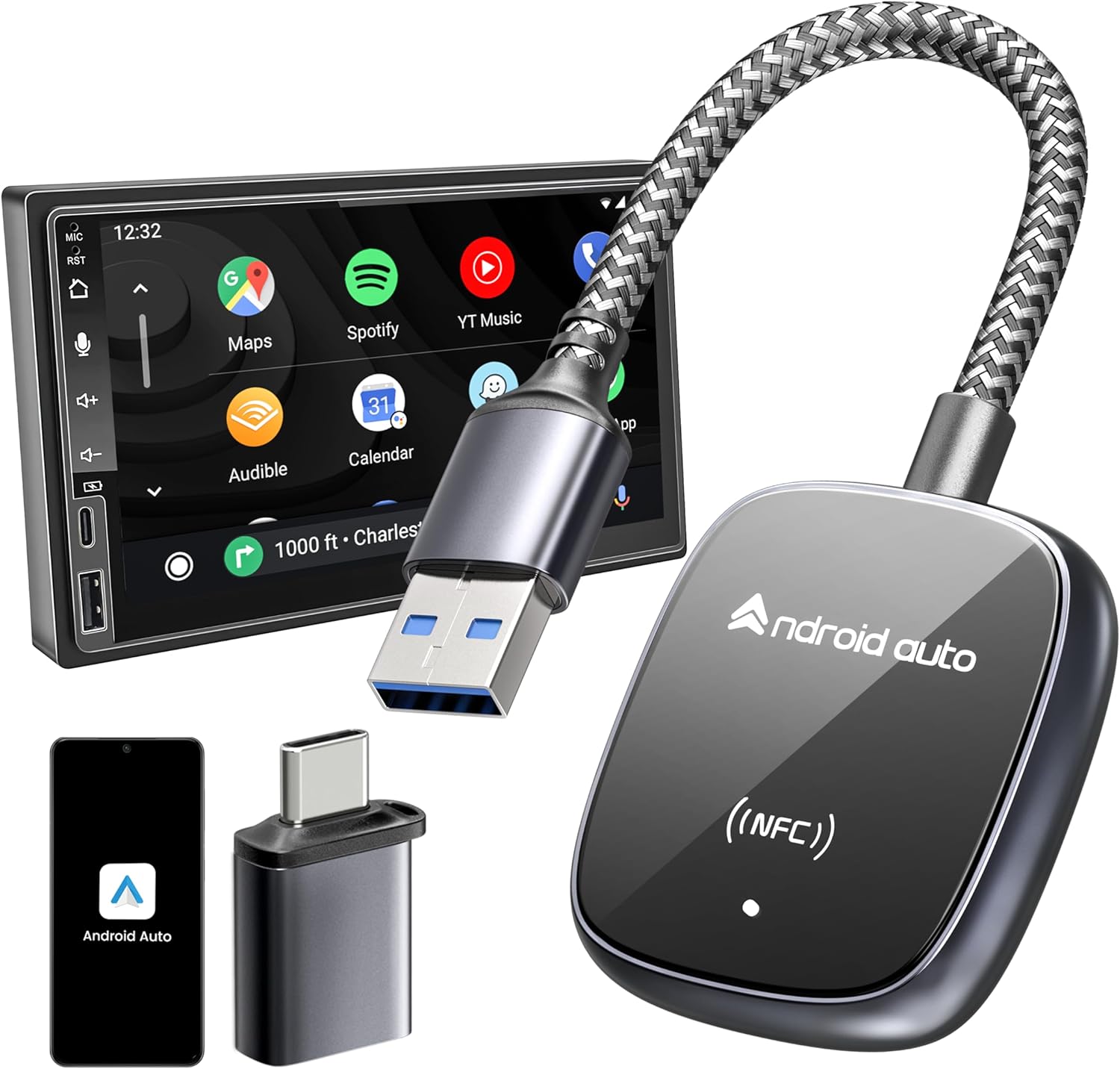 2025 Upgraded NFC Wireless Car Adapter