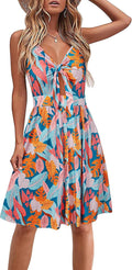 VOTEPRETTY Women's Summer Dress V Neck Midi - Flattering & Comfortable
