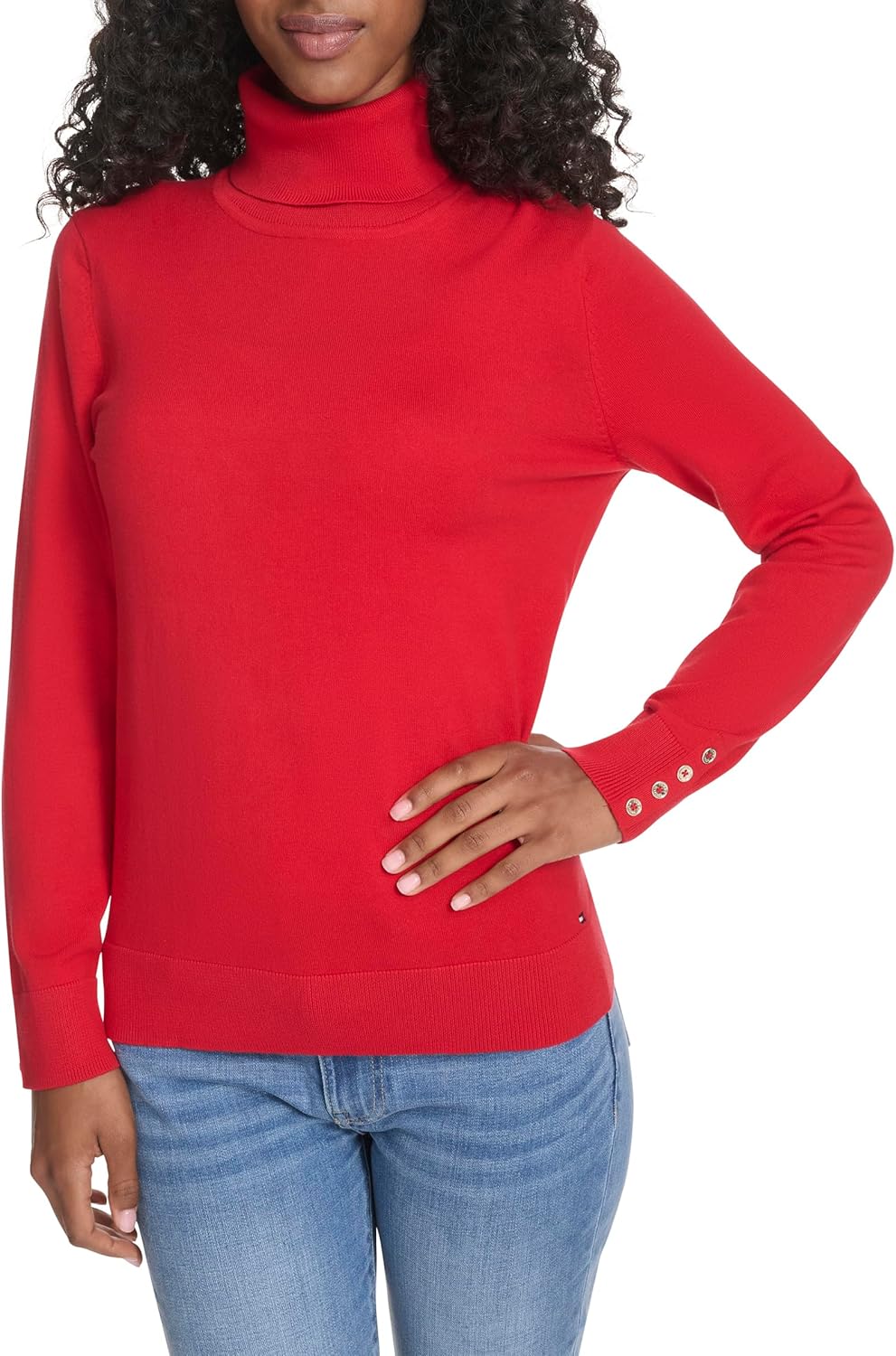 Tommy Hilfiger Womens Cotton Lightweight Turtleneck Sweater Review