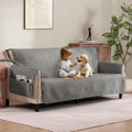 Quilted Grand Sofa Cover for 4 Cushion Couch - Water-Repellent Fit