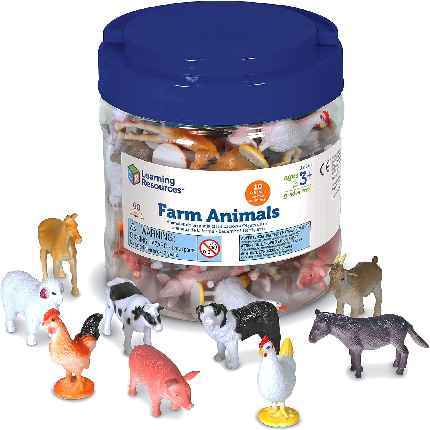 Farm Animal Counters for Toddlers - 60 Pieces of Fun Learning