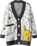 Cute Kawaii Cat Sweater for Women Oversized Knit Cardigan