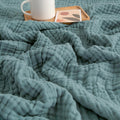 Muslin Twin Blanket 60ftx80ft Teal - Breathable Cotton Throw