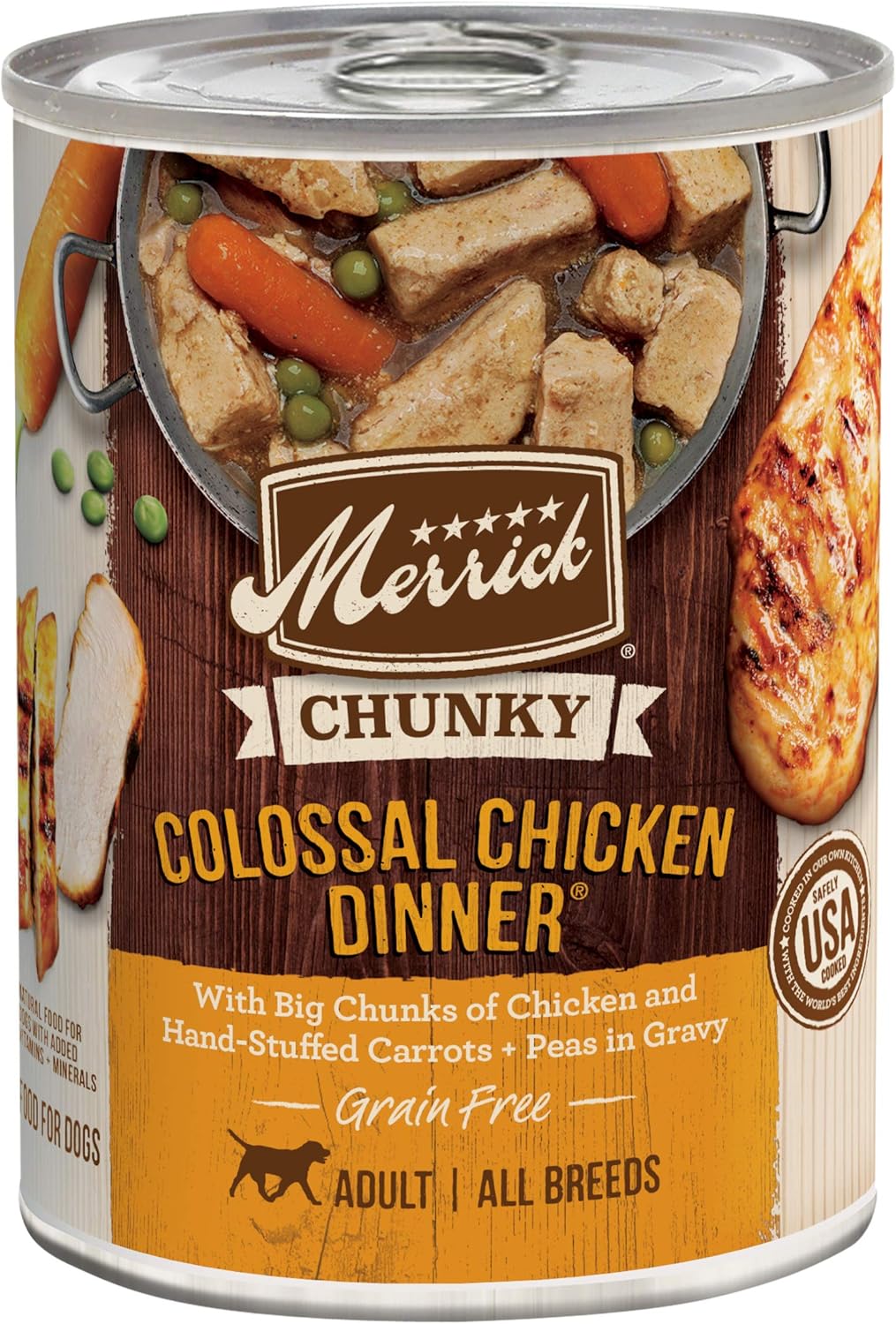Merrick Chunky Grain Free Canned Dog Food with Real Chicken