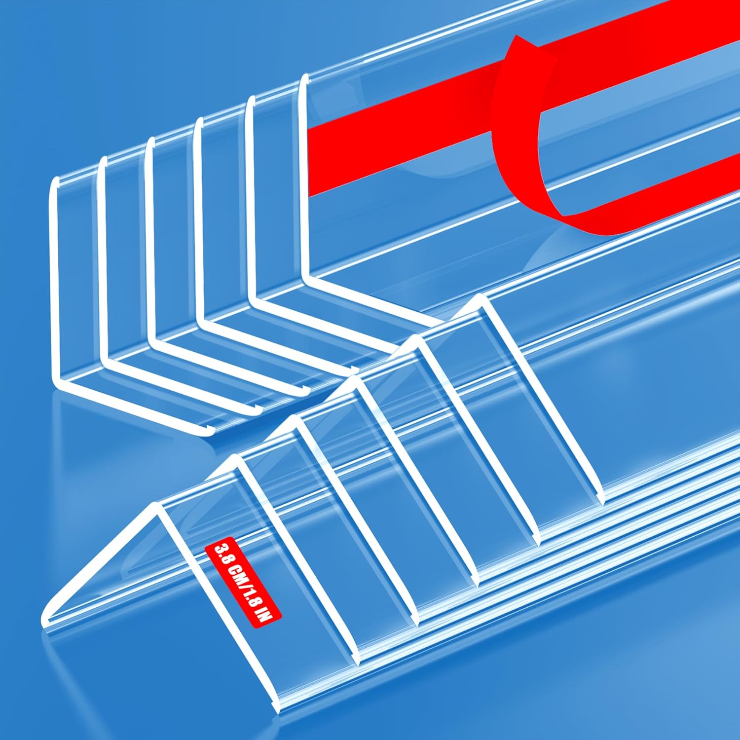 12PCS Clear Self-Adhesive Wall Corner Protectors for Home Use