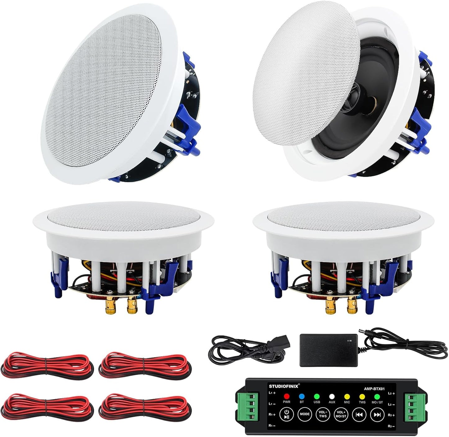 High-Performance 6.5 Inch Bluetooth Ceiling Speakers for Home