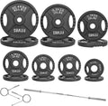 Olympic 2-Inch Cast Iron Barbell Set 7ft - Complete 300 lb Kit