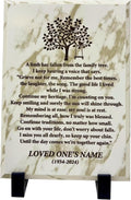 Marble Finish Personalized A Limb Has Fallen Memorial Plaque 9x12