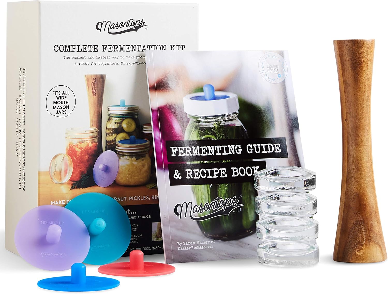 Complete Mason Jar Fermentation Kit for Homemade Probiotics