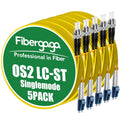 Fibergaga OS2 LC to ST Fiber Patch Cable Duplex 1M - Low Loss, Bend