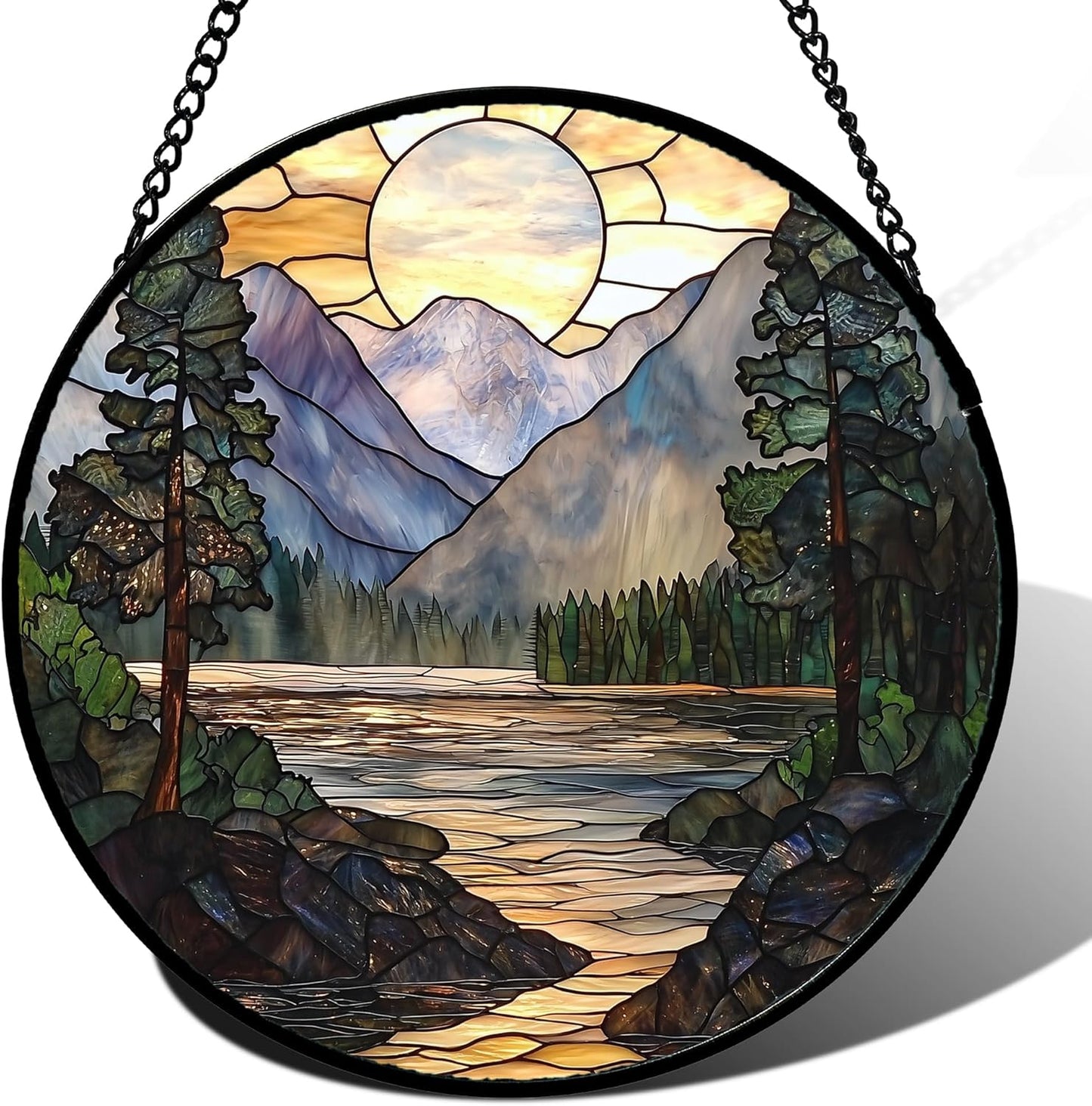 Stained Glass Window Hanging Suncatcher for Home Decor Gifts