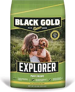 Black Gold Explorer Puppy Recipe Dry Dog Food for Growing Pups