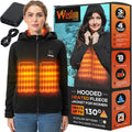Weston Womens Heated Fleece Jacket - Rechargeable Heated Hoodie Hiking