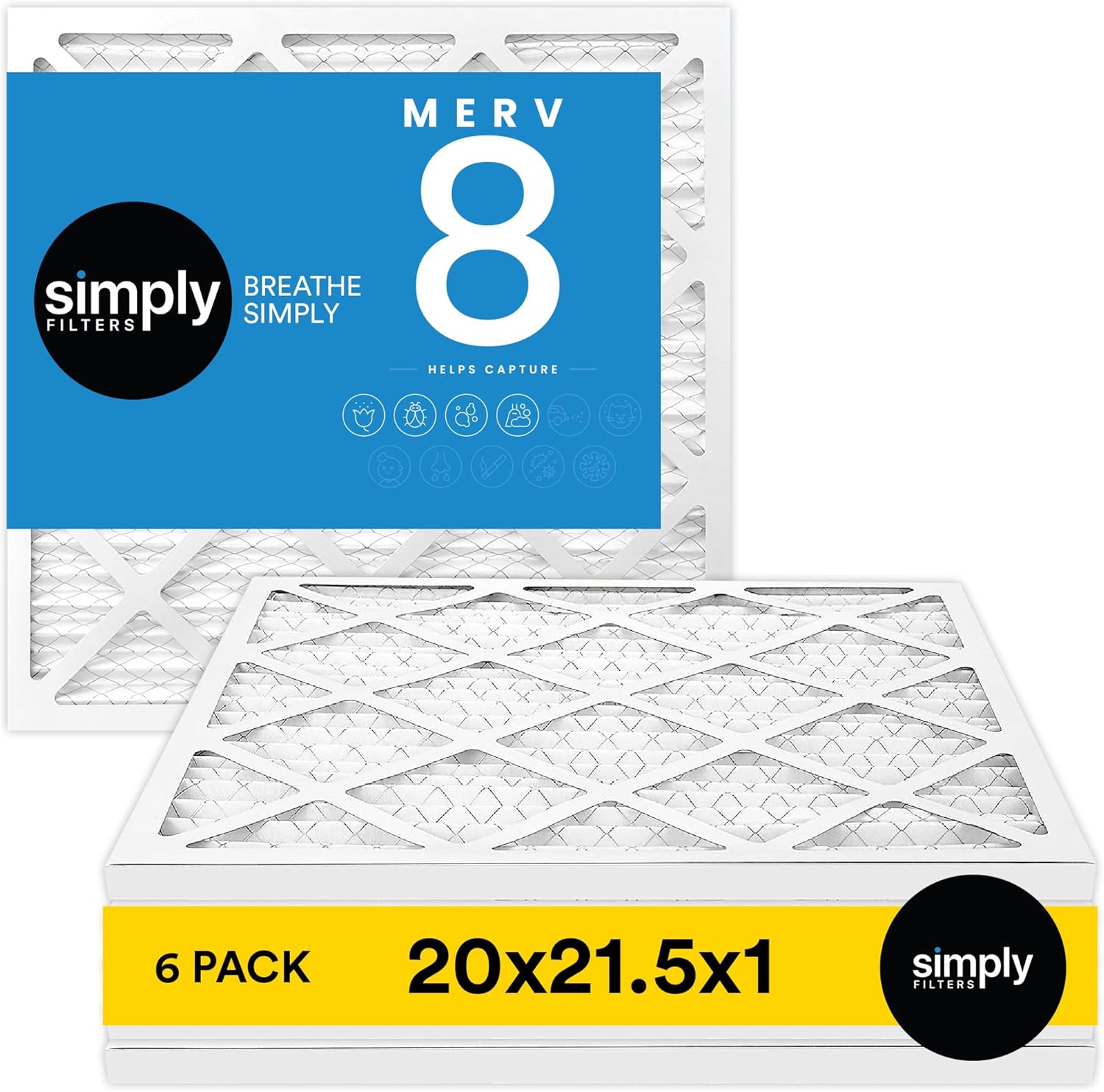 Simply 20x21.5x1 Air Filter for Home AC & HVAC Systems