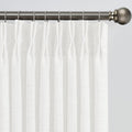 White Pinch Pleated Sheer Curtains 132 in Long - Tailored Light