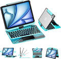 Transparent Keyboard Case for iPad 10.2 in - 360 Rotating Stand