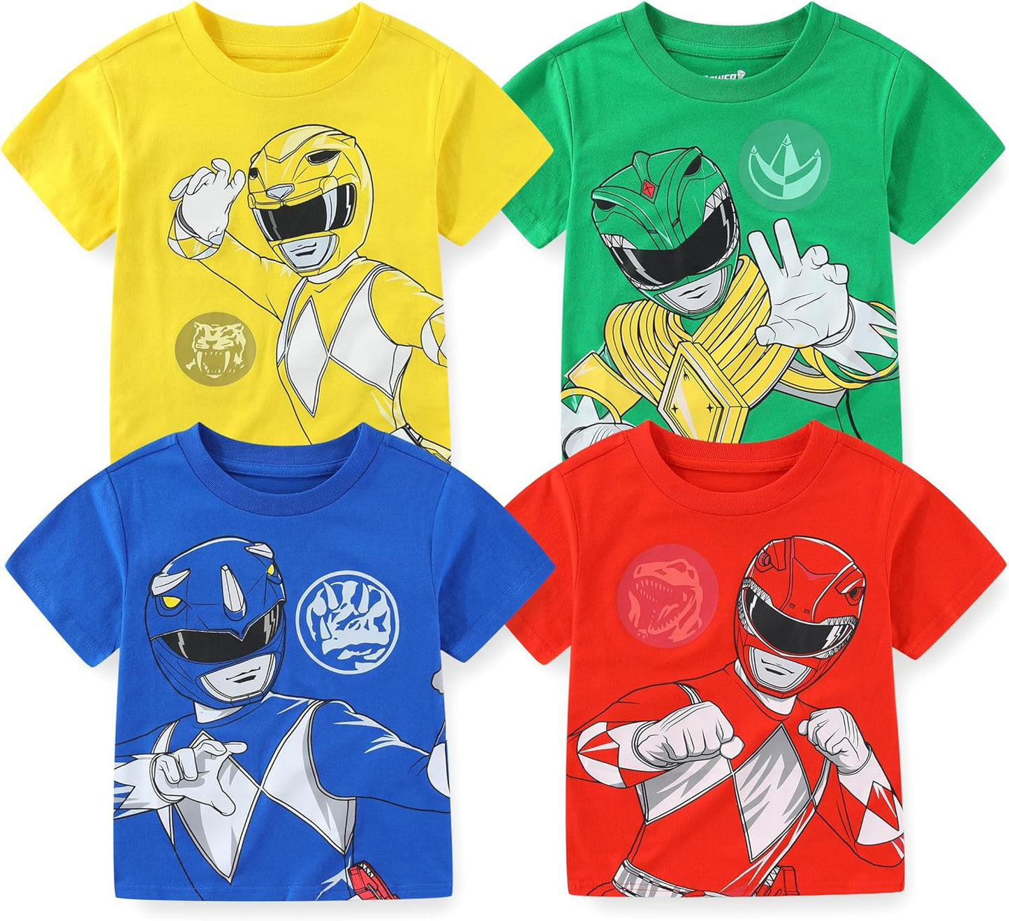 Power Rangers 4-Pack Kids T-Shirts