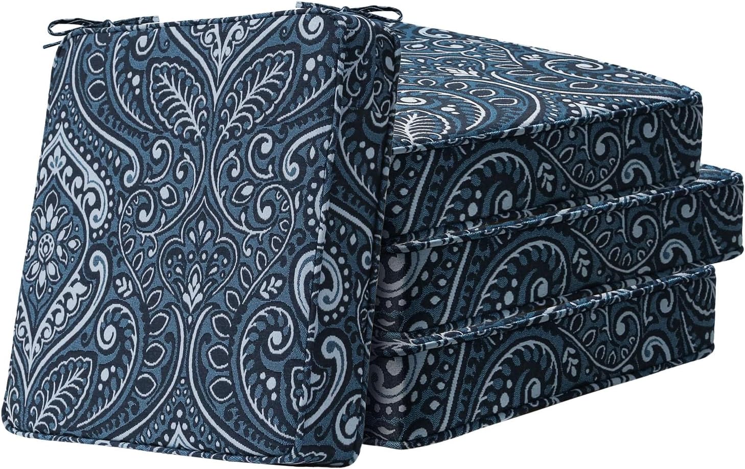 Square Corner Seat Cushions for Indoor Outdoor Use, Set of 4