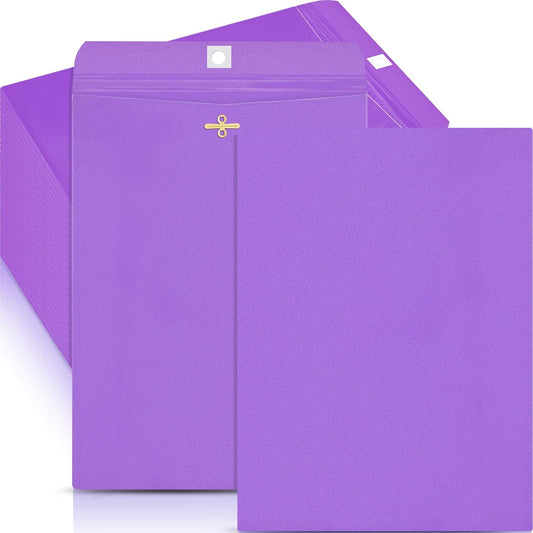 Geyee 100 Pcs Clasp Manilla Envelopes for Home Office Use