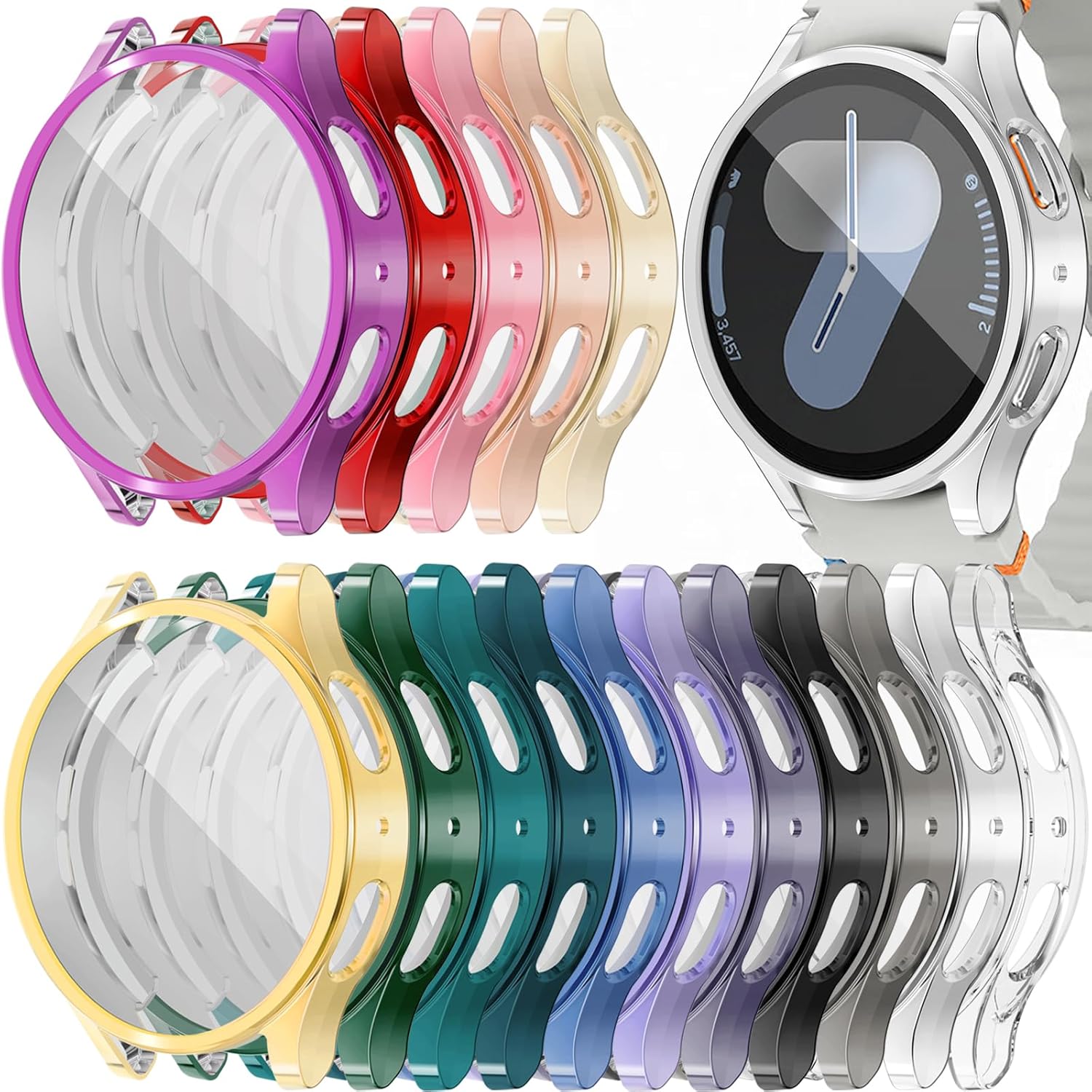 16-Color Soft TPU Cases for Galaxy Watch7 44mm