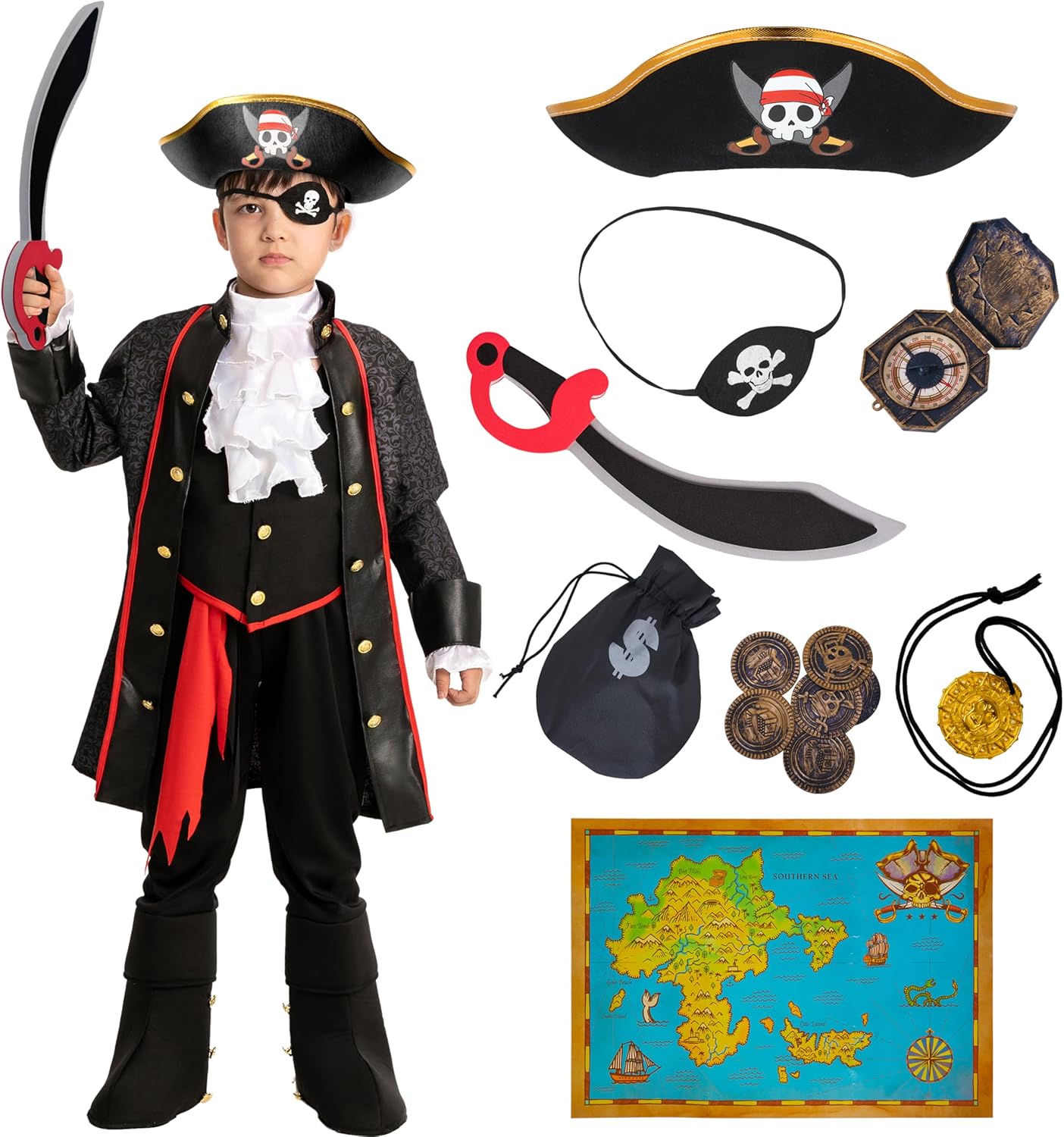 Spooktacular Creations Halloween Pirate Costume for Kids Fun