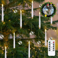 LED Taper Candles with Crystal Ball Hooks for Holiday Decor