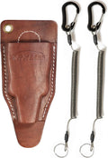 Fishing Pliers Holster with Retractable Lanyard - Slim Leather Carry