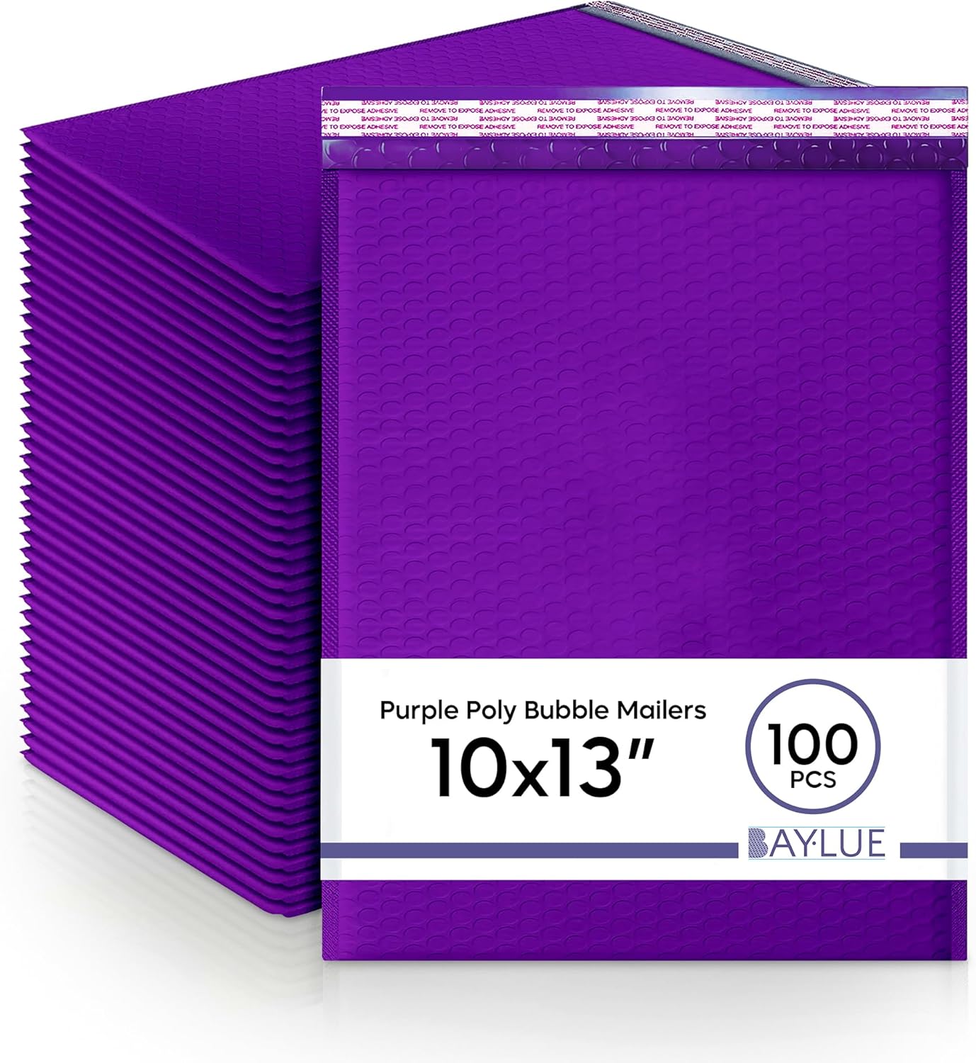 Purple 10x13 Inch Poly Bubble Mailers for Safe Shipping