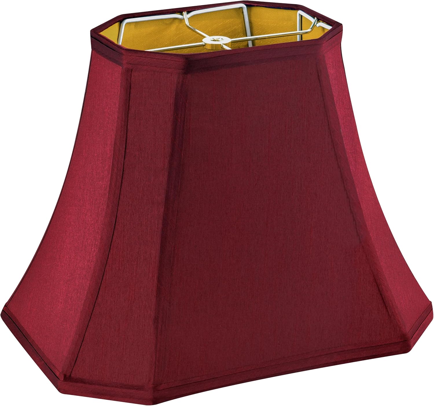 Burgundy Lamp Shade Square Cut Corner for Table and Floor Lamps