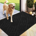 PLEASOR Front Door Mat 32x47 - Absorbent Dirt Trapper Welcome Mat