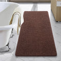 Shaggy Bath Mat Runner 24 x 48 in Brown - Ultra Soft Chenille
