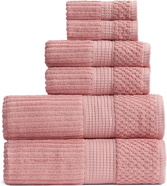 100% Cotton Bath Towel Set - Absorbent & Quick-Dry Towels
