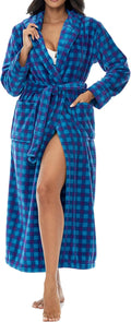 Alexander Del Rossa Womens Long Plush Hooded Robe - Plus Size