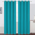 LEMO Teal Blackout Curtains Set of 2 for Room Darkening Needs