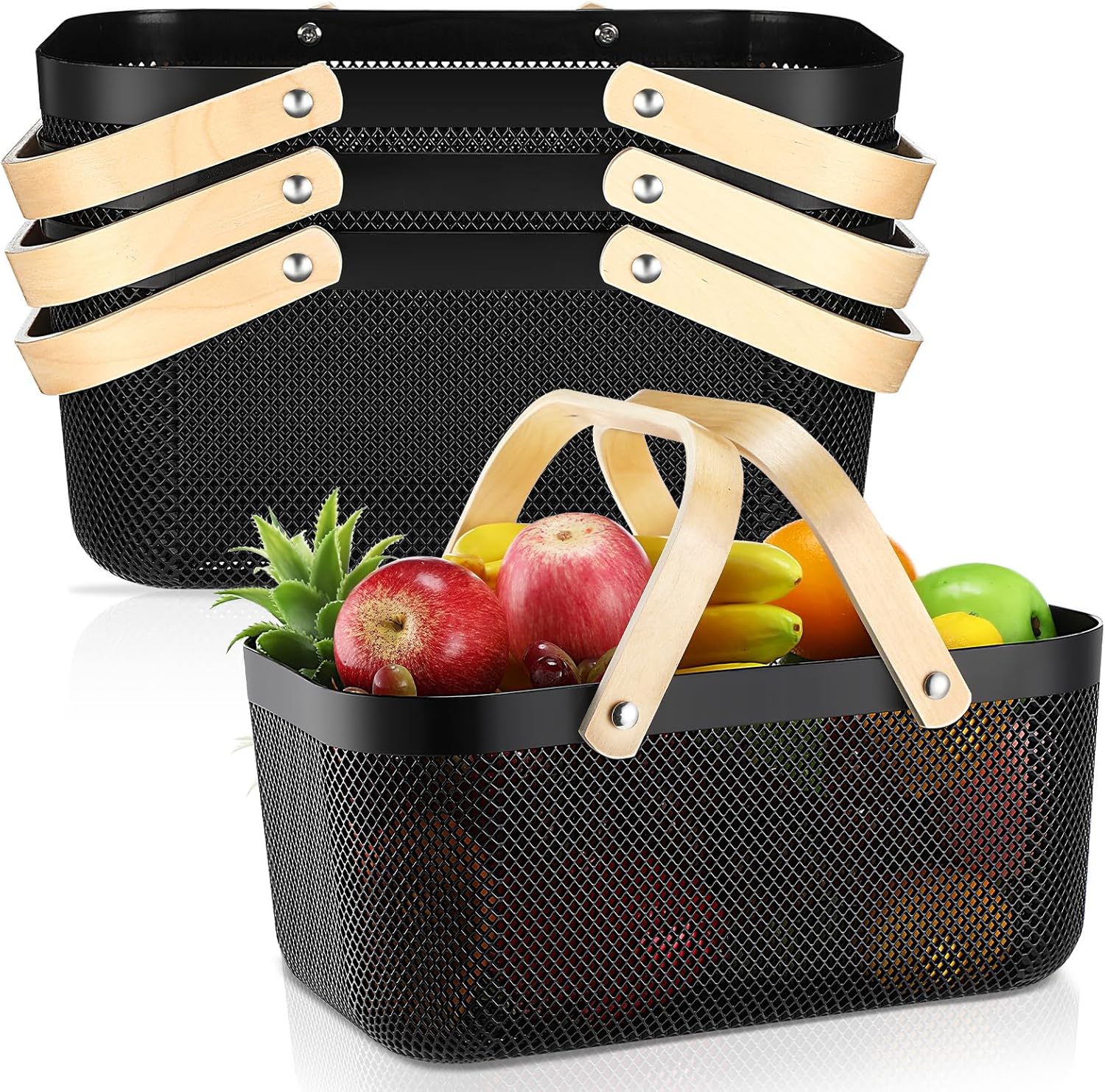 Plastic Mesh Garden Harvest Baskets for Home Organization
