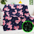 Twin Size Axolotl Throw Blanket for Cozy Nights and Fun