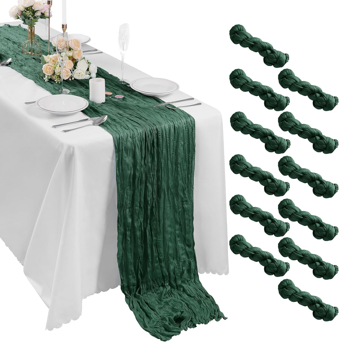 Bailarina 12 Pack Cheesecloth Table Runner for Elegant Events
