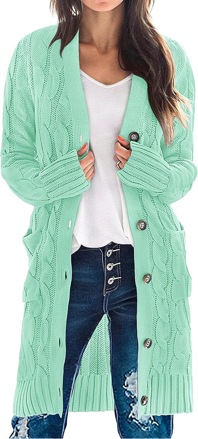MEROKEETY Women's Long Sleeve Cardigan Sweater for Fall 2025