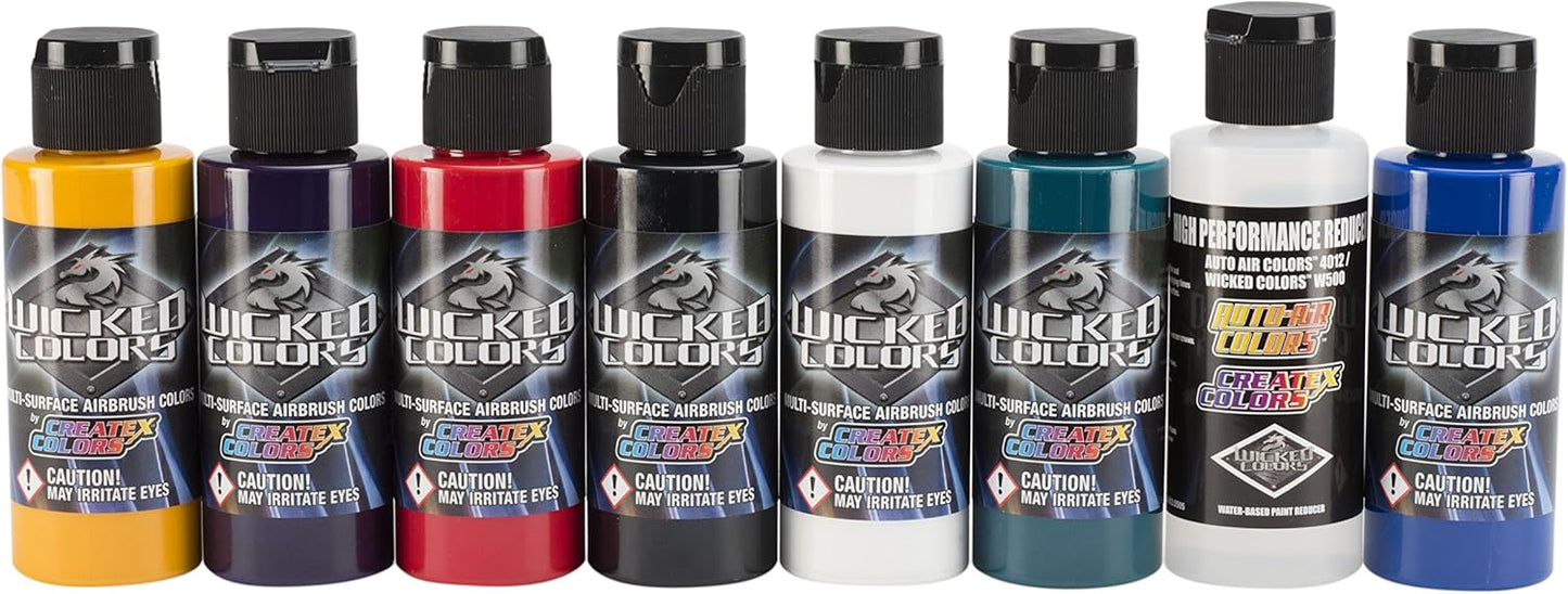 Createx Colors Wicked Color Sampler Set for Vibrant Artistry