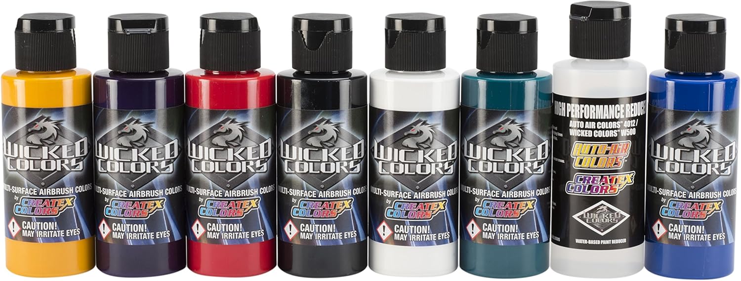 Createx Colors Wicked Color Sampler Set for Vibrant Artistry