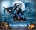 10x8ft Pirate Theme Photography Backdrop - Nautical Halloween Scene