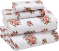 Full Size Flannel Sheets 4 Piece Set - 100% Cotton, Deep Pocket