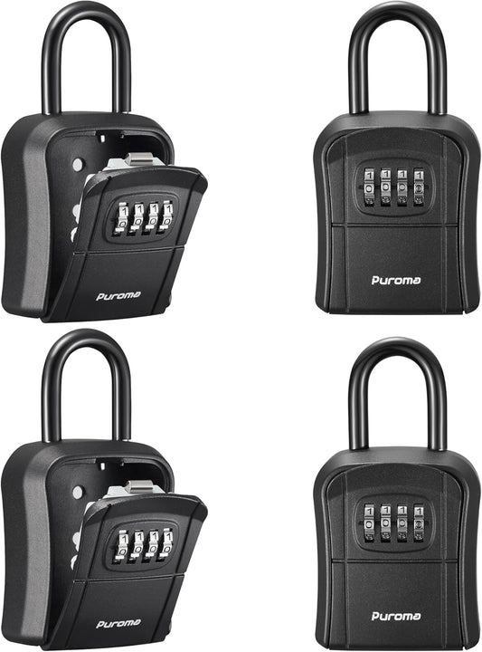 Puroma Key Lock Box - Portable Combination Lockbox for Keys