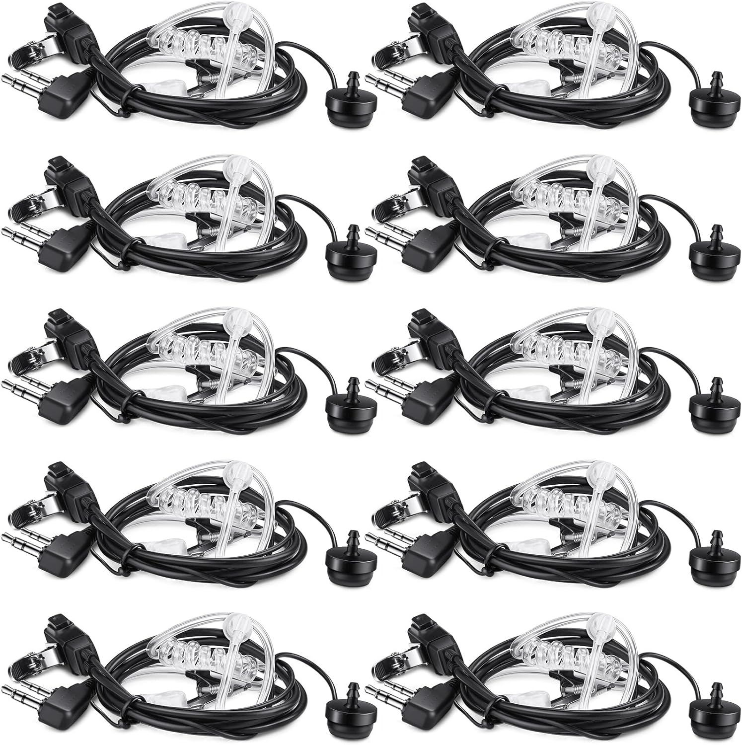 20 Pack Walkie Talkies Earpiece with Mic for Two Way Radio