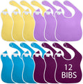 Large Waterproof Bibs Pastel Collection - Extra Coverage, Easy Care