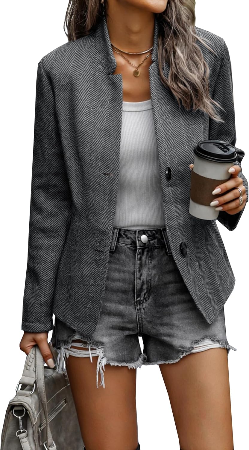 CCTOO Women's Casual Open Front Blazer for Stylish Comfort