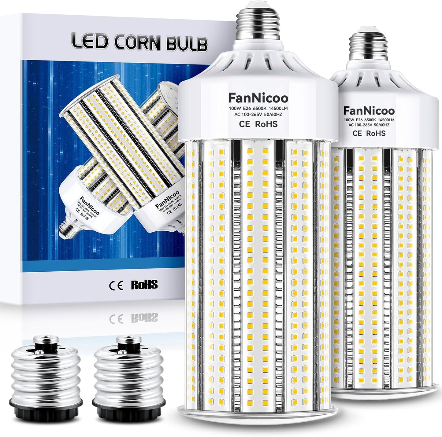 Super Bright 100W LED Corn Bulbs for Commercial Lighting Needs