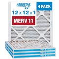 Aerostar 12x12x1 MERV 11 Pleated Air Filter 4-Pack - Cleaner Home Air