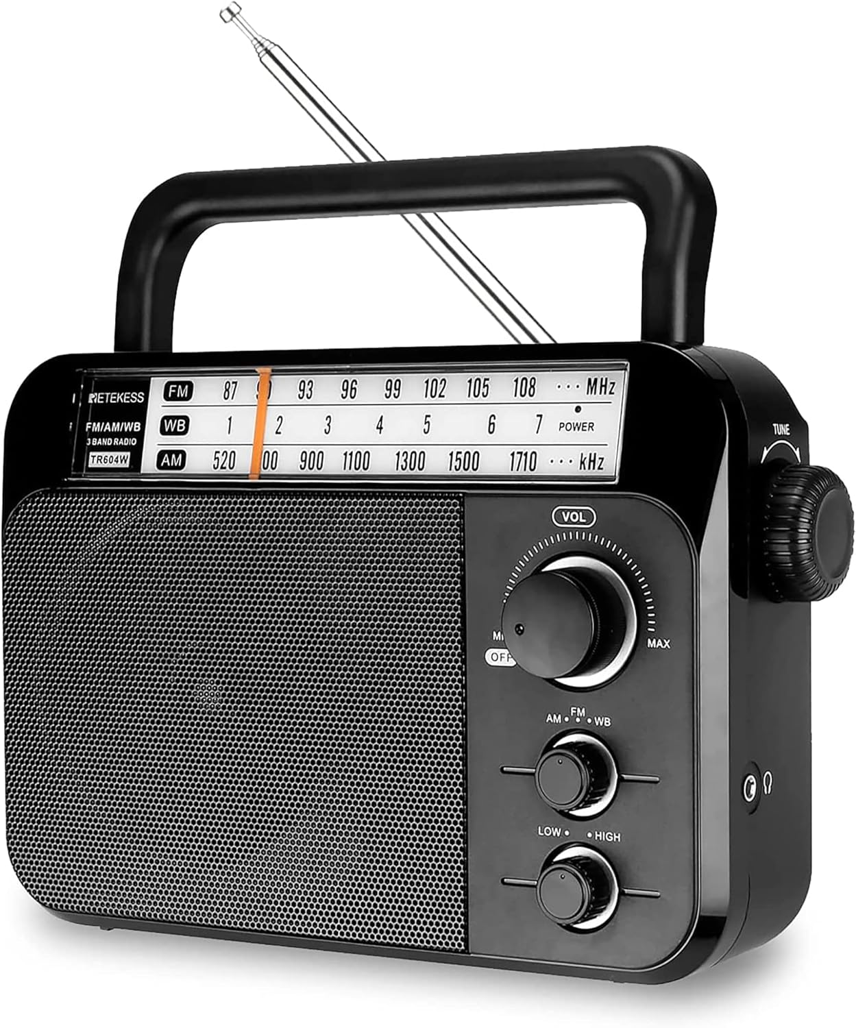 Retekess TR604W Portable Emergency Weather Radio with Best Reception